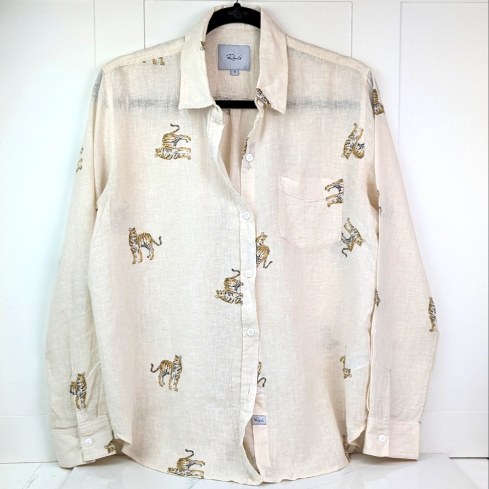 Rails Charli Ivory Tiger Button Down